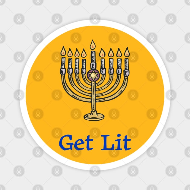 Get Lit Chanukah Magnet by IdenticalExposure